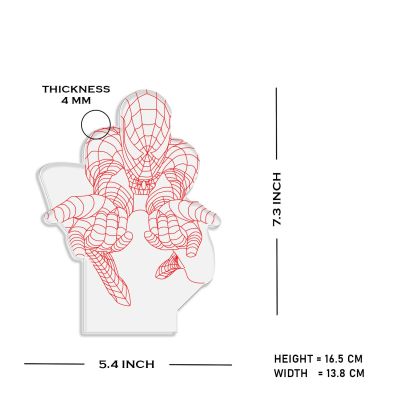 Spider Man Face Night Lamp with multicolored